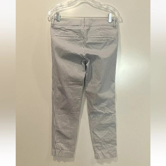 Old Navy Pixie Chino Pants Railroad Stripe Blue White Womens Size 2‎ (788) - Picture 3 of 4